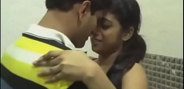  Hot indian couple kissing in bathroom